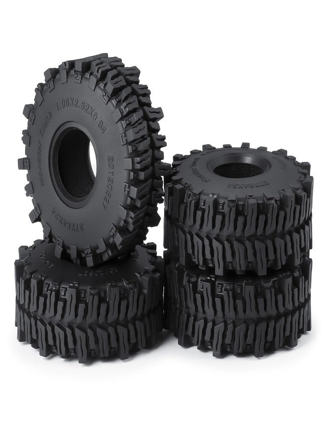 RCHUBAM إطارات RCHUBAM 1.0 بوصة للتحكم عن بعد، H&W 64x27 مم، مطاط ناعم، إطارات طينية 1.0 بوصة للتحكم عن بعد، عرض 27 مم، متوافقة مع قطع غيار ترقية سيارة TRX4M 1/18 RC Crawler، #B - Image 1